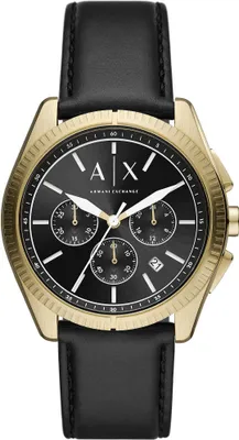 Produktbild von Armani Exchange AX2854 Herren-Armbanduhr, Edelstahl-Gehäuse, Leder-Armband