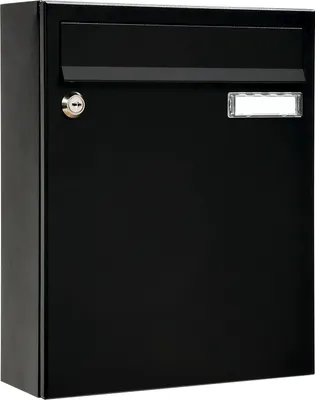Produktbild von MEFA Briefkasten Sonate 133 schwarz Postkasten+Namensschild, beschichteter Stahl