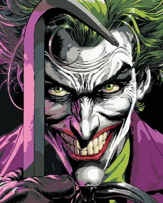 Zdjęcie produktu dla Zuty - Painting by Numbers - JOKER WITH BATMAN, 40x50 cm, płótno na ramie