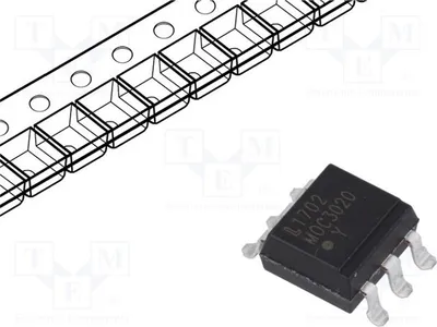 Image de 2 optotriacs UAusg : 400V, sans mise à la terre, 6 MOC3020S-TA1, optotriacs, 5kV