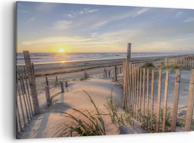 Produktbild von Bild auf Leinwand - Leinwandbild - Einteilig - Westen Sonne Düne - 100x70cm - Wand Bild - Wanddeko - Wandbilder - Leinwanddruck - Bilder - Wanddekoration - Leinwand bilder - Wandbild - AA100x70-4219