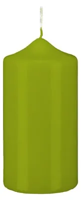Produktbild von Spitzkopf Stumpen Kerzen Limonegrün 20 x Ø 10 cm, 6 Stück