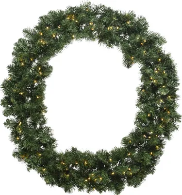 Immagine prodotto di Ghirlanda di Natale verde con 50 luci LED - Ø 60CM