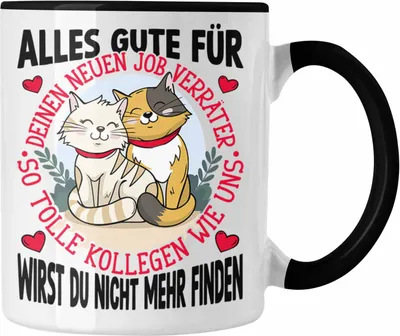 Produktbild von Trendation - Alles Gute Zum Neuen Job Verräter Tasse Geschenk Neuer Job Abschiedsgeschenk Kollegin Kollege Jobwechsel (Schwarz)