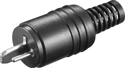Produktbild von Goobay Lautsprecherstecker, Schraubanschluss, Knickschutz, schwarz, Loudspeaker plug, Schwarz, Männlich, Gerade, Kunststoff, 2,5 mm²