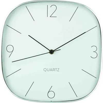 Produktbild von Wanduhr Analog Quartz Ø 29 cm Große Zahlen Aluminium Silber Rund