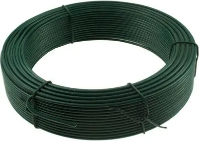 Produktbild von Bindedraht Blumendraht Draht Basteldraht Maschendraht Drahtzaun Zäune grün PCV Ø 2,6 mm x 26 m