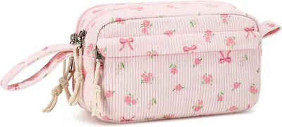 Imagen del producto de Estuche con cremallera, de gran capacidad, con diseño de lazo de mariposa, ideal para la escuela