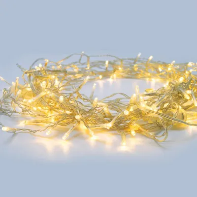 Immagine prodotto di ACA Lighting 180 LED a catena 5cm bianco caldo 220-240V + 8 programmi IP44 9+3m cavo trasparente X08180122