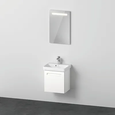 Produktbild von Badmöbel-Set DURAVIT No.1 BxHxT 50 x 200 x 39 cm Frontfarbe weiß mit Waschtisch weiß und Waschtischunterschrank Türansch