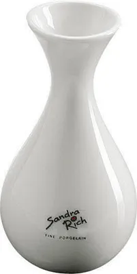 Produktbild von SANDRA RICH Vase Solo Flaschenform Porzellan 13cm Ø6cm weiß