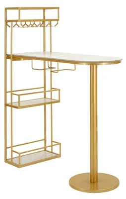 Produktbild von Bar Theke aus goldenem Metall CM 120X45X150