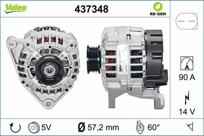 Produktbild von VALEO 437348 Lichtmaschine Generator LiMa 90A 14V für VW PASSAT Variant (3B6) PASSAT Variant (3B5) Eos (1F7, 1F8) PASSAT (3B3) Passat CC (357) PASSAT