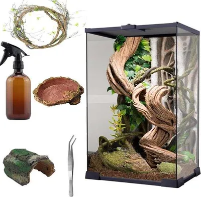 Productafbeelding van Famanu Terrarium, 20 x 20 x 30 cm - Set van 6 delen voor kleine reptielen