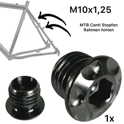Produktbild von F26 TITAN CNC Motorrad Spiegel /Canti Rahmen Stopfen M10 x1.25 Schwarz