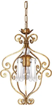 Produktbild von Casa Padrino Luxus Barock Wohnzimmer Hängeleuchte Antik Gold Ø 30 x H. 43 cm - Handgefertigte Metall Laterne - Luxus Qualität -  Italy - Edel & Prunkvoll