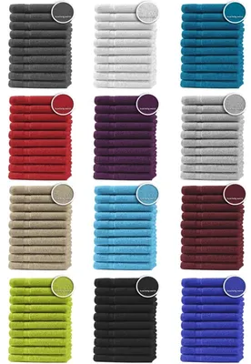 Produktbild von 10er Set Gästetücher Handtücher Duschtücher Badetücher Frottee 100% Baumwolle, Farbe:Braun, Größe:Handtücher 50x100 cm