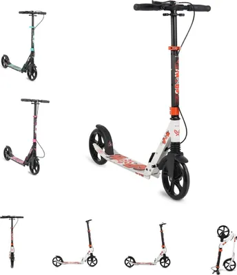 Obrázek produktu pro Dětská koloběžka Byox Spooky skládací, do 100 kg, brzda, přední tlumič, ABEC-7 v bílé barvě