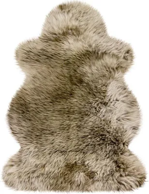 Produktbild von Heitmann Felle Australisches Premium Lammfell  Farbe Braun mit hellen Spitzen; Größe ca. 100 x 68 cm 102BS
