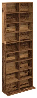 Image de vidaXL Étagère CD en bois, imitation bois, 65 x 23,5 x 175 cm