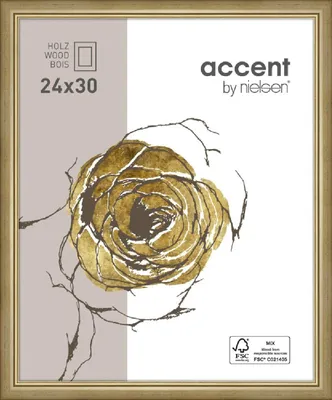 Obrázok produktu pre Drevený rám Nielsen Ascot 18 x 24 cm, zlatý