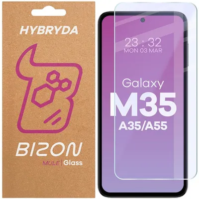 Produktbild von Elastyczne szkło hybrydowe Bizon Glass Mule do Galaxy M35 5G / A35 5G / A55 5G