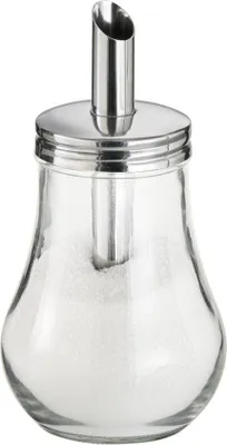 Produktbild von APS 40494 Zuckerdosierer, Ø 8 cm, Höhe 15 cm, 250 ml, Behälter aus Glas, Schraubdeckel aus Edelstahl
