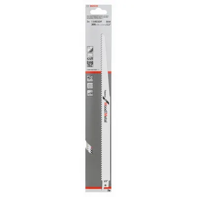 Zdjęcie produktu dla Bosch 2 608 654 834, Brzeszczot do piły, Płyta wiórowa, Epoksydowe, Plastiku wzmocnionego włóknem szklanym, Metal, Rura, Profil, Drewno..., Bimetaliczny, Stal nierdzewna, 4,3 mm, 25 cm