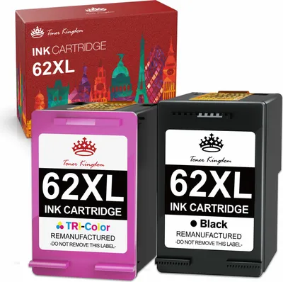 Produktbild von Toner Kingdom Kompatibel für HP 62 62XL Remanufactured Tintenpatronen Envy 5540 5544 5640 5542 7640 5546 7645 OfficeJet 250 5740 5742 200 258