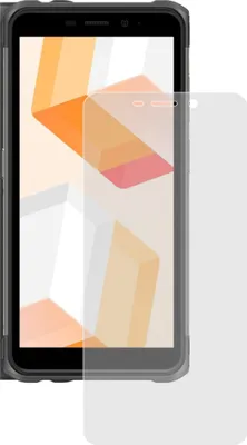 A screen protector is shown placed over a smartphone display.