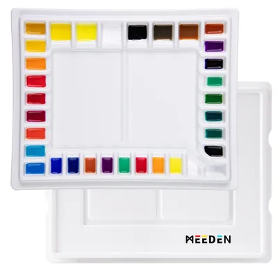 Immagine prodotto di Ampia tavolozza in porcellana per acquerelli e colori acrilici