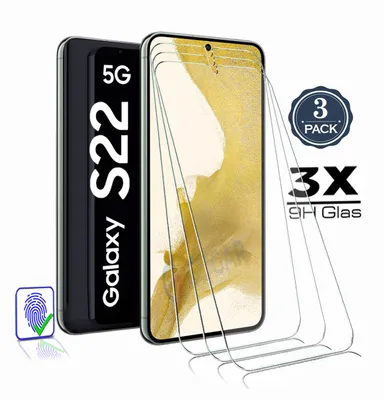 Produktbild von 3X Für Samsung Galaxy S22 5G Panzerglas Glasfolie Display Schutz Folie Glas 9H Hart Echt Glas Displayschutzfolie 3 Stück