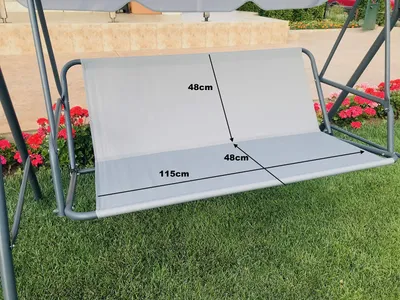 Productafbeelding van Schommelstoelhoes 115 cm x 48 cm x 48 cm, grijs, voor tuindeurmeubelen