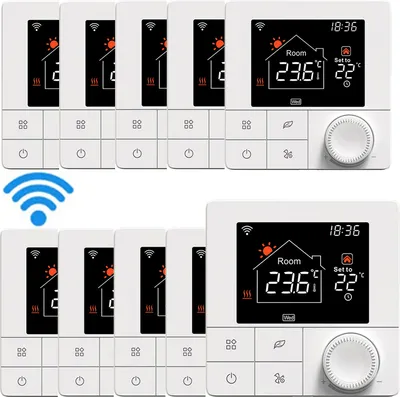 Obrázek produktu pro 10X WiFi digitální termostat Smart 2,8'' LCD pokojový termostat pro ohřívač vody, aplikace APP a programovatelné hlasové ovládání pro podlahové vytápění ohřívače vody