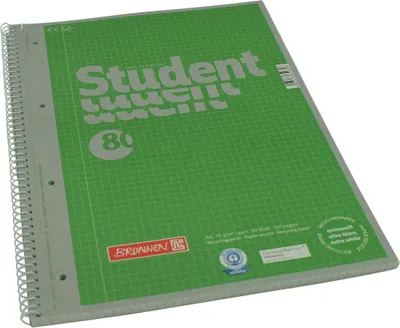 Produktbild von BRUNNEN Collegeblock 106783201 DIN A4 80Blatt kariert