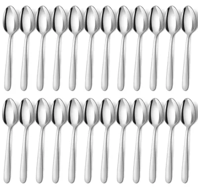 24 Suppenlöffel aus Edelstahl, 20,4 cm, spülmaschinengeeignet