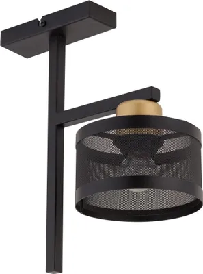 Immagine prodotto di Plafoniera decorativa moderna con paralume nero-oro Off 1xE27 15W Sigma Lighting