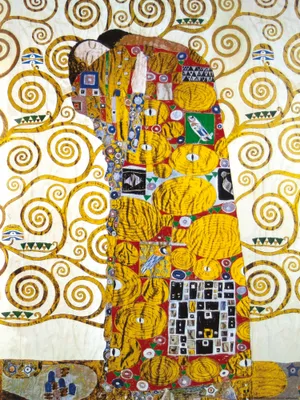 Produktbild von Gustav Klimt Kunstdruck Bild - Die Umarmung (Detail) (80 x 60 cm)