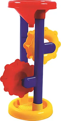 Produktbild von Sandmühle 32cm Kunststoff dreifarbig, 15x13x32cm, rot-blau-gelb
