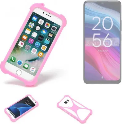 Produktbild von K-S-Trade Handy Hülle kompatibel mit TCL 505 Schutz Hülle Bumper Silikon Schutz Hülle Cover Case Silikoncase Silikonbumper TPU Softcase Smartphone,