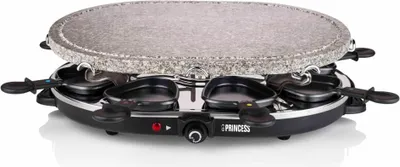 Image de Appareil à raclette 8 personnes 1200w + pierre à griller - Princess - 162720-01-001 -