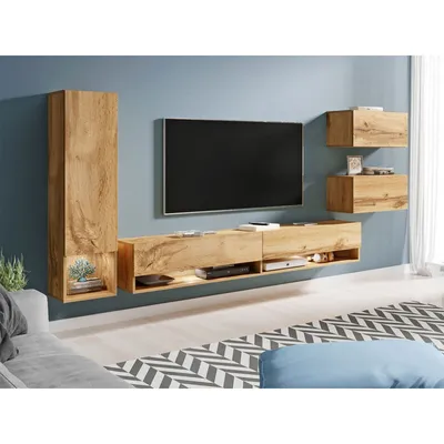 Produktbild von Obývacia stena s LED osvetlením YASMIN - dub wotan