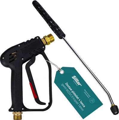 Productafbeelding van Vervangingsset voor hogedrukreinigers: pistool, lans (90 cm), spuitmond, compatibel met M22×1,5 mm