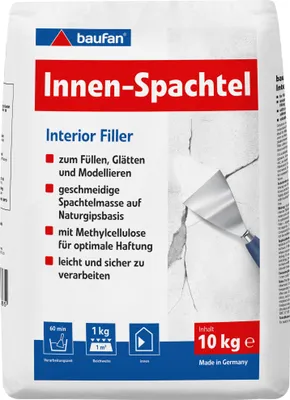 Produktbild von Gipsspachtelmasse Pulver 10 kg – hohe Füllkraft & Haftung für Wände und Decken