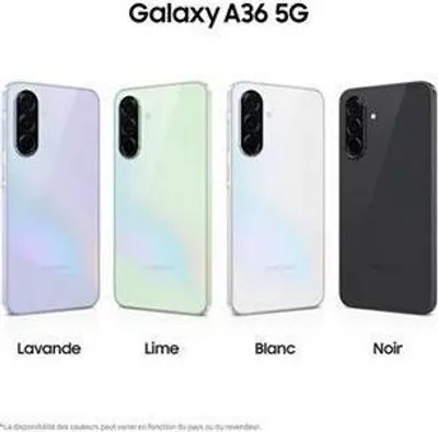 Obrázek produktu pro Smartphone SAMSUNG Galaxy A36 5G, 128 GB, černý, 6,7" Super AMOLED displej s obnovovací frekvencí 120 Hz, 50MP fotoaparát, 12MP selfie kamera, 45W nabíjení
