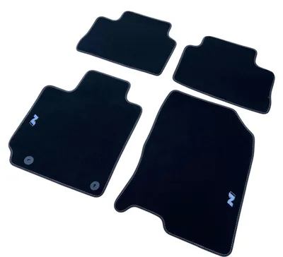 Productafbeelding van Hyundai Kona N vloermatten, OS velours, zwart, met N-Line logo