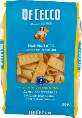 Produktbild von 10x De Cecco Pasta 100% italienische Festonati Nr. 22 Pasta 500 g+ Italian Gourmet polpa 400g