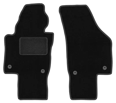 Zdjęcie produktu dla Wielganizator dywaniki welurowe LUX przednie do Volkswagen Passat B6 / B7 USA sedan, kombi (2005-2014) - czarne dywaniki samochodowe BASIC komplet (2 szt.)