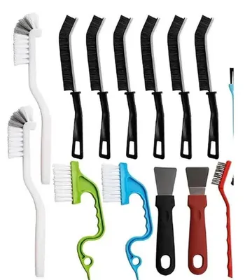 Immagine prodotto di Set di 18 spazzole per la pulizia delle fughe, ideale per bagno e cucina