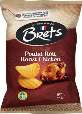 Produktbild von Brets knusprige Chips mit Brathähnchen Geschmack 125g